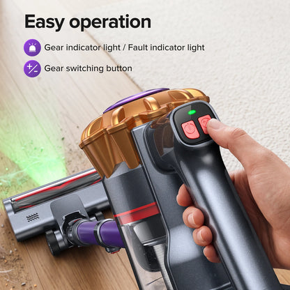 Lubluelu P7 300W/35KPA Cordless Vacuum Cleaner, 30Mins Self-Standing Vacuum Cleaners for Home, Anti-Tangle Stick Vacuum