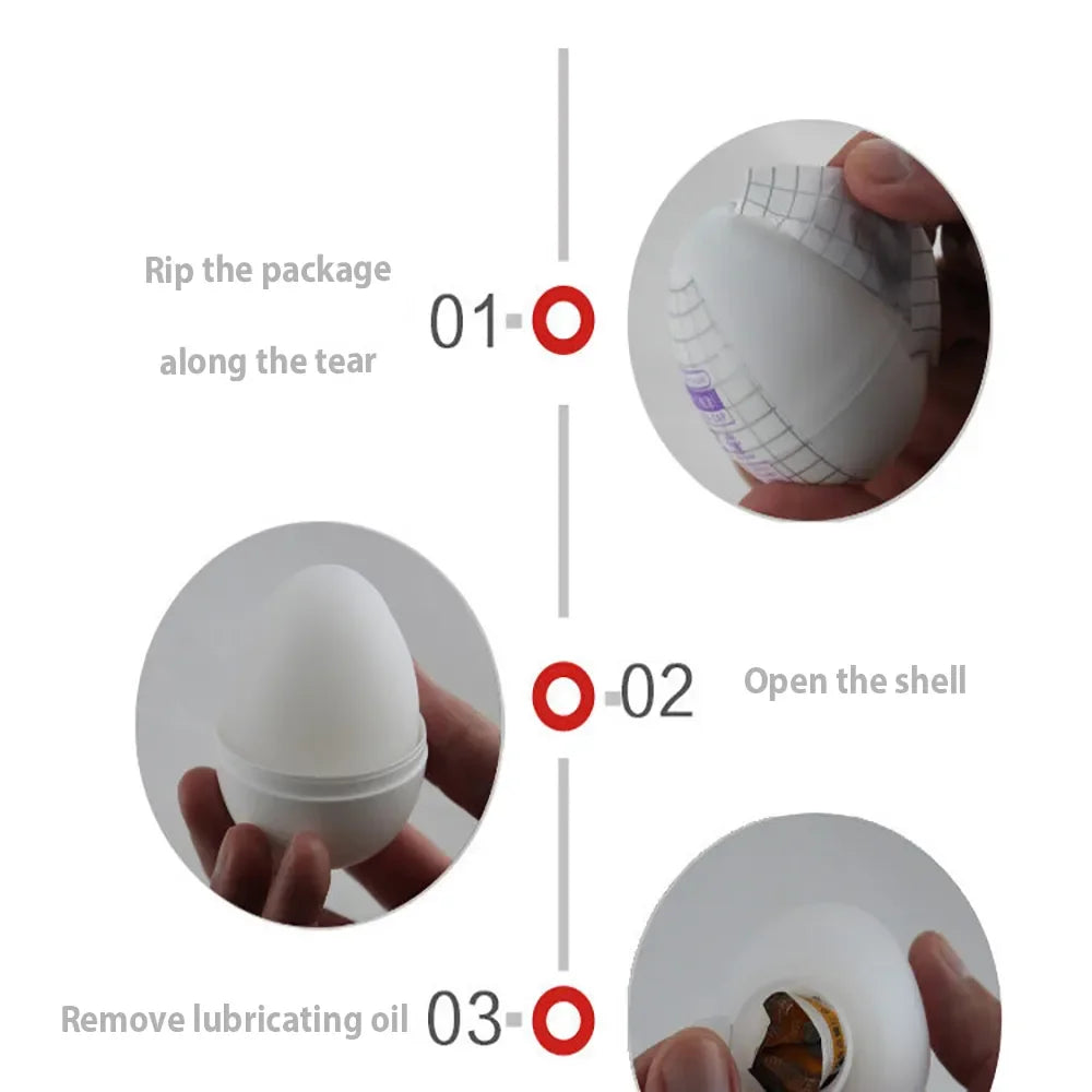 Mini Cup Masturbator Egg Shape Portable Stimulator Penis Massager Soft Rubber Adult Sex Toys for Men Realistic Vagina Pocket