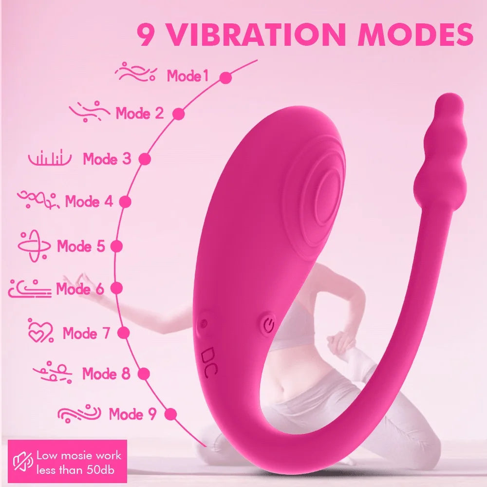 APP Remote Control with 9 mode Wearable Underwear Egg Vibrator for Female male Stimulator, Adult sex toy Couple Sex toy Games