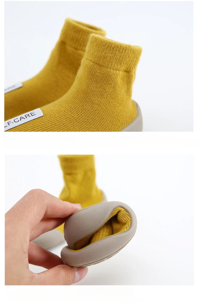 Aikidsay Baby First Socks Shoes Toddler Walker Infant Boys Girls Rubber Soft Sole Floor Barefoot Baby Casual Shoes Knit Booties