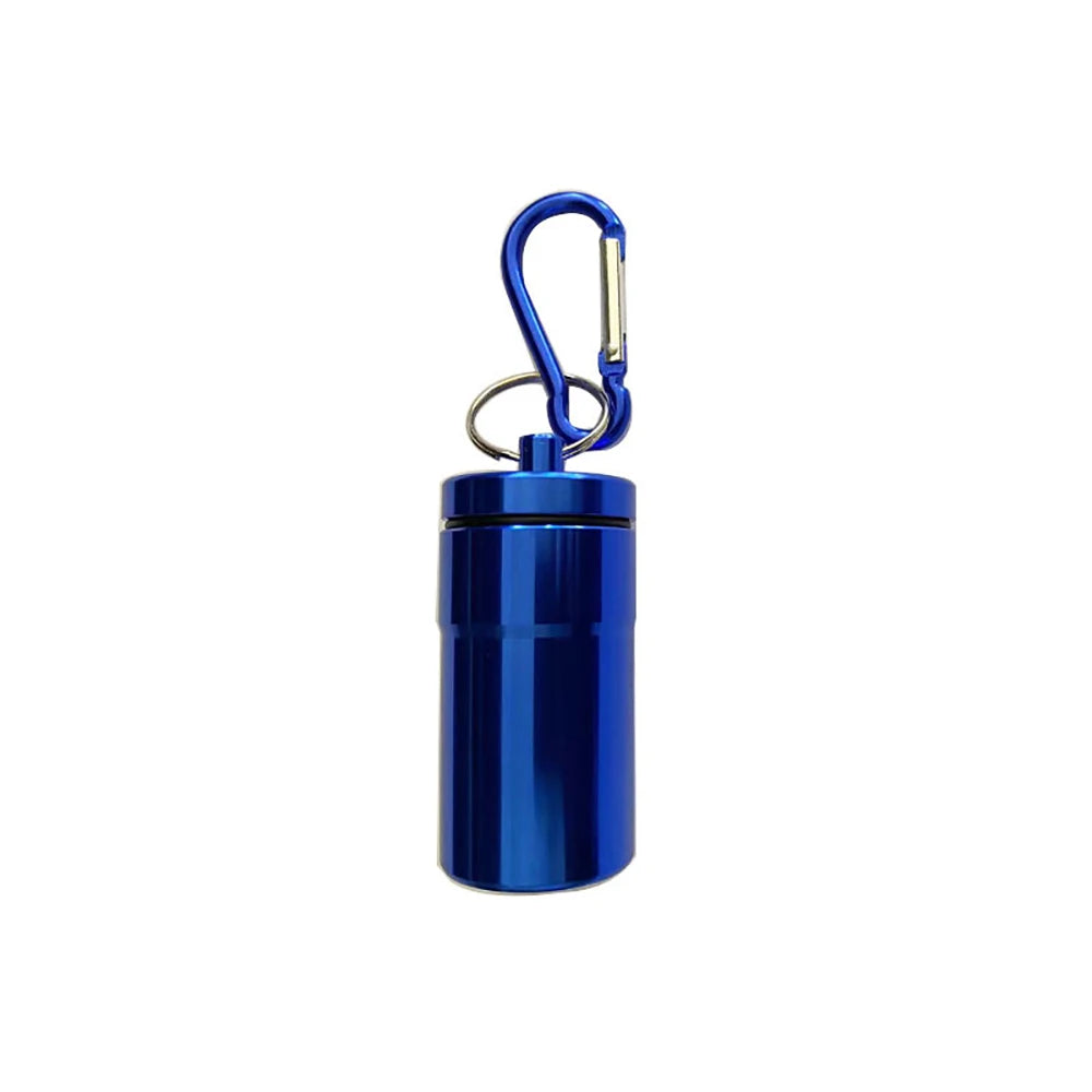 1Pcs Windproof Cigarettes Ashtray with Keychain Ash Tray Outdoor Portable Pocket Ashtray with Lid Aluminum Storage Tube Holder