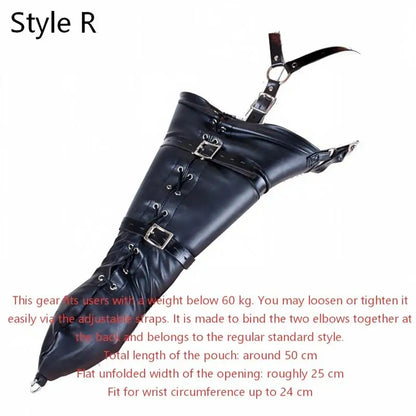 BDSM PU Leather Straitjacket Bondage Body Harness Adult Game Straight Jacket Halloween Clubwear Costume Armbinder Sex Toys Women