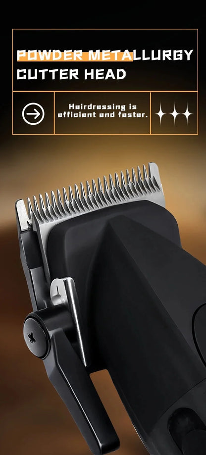 Kemei Professional Barber Hair Clippers Cordless Rechargeable Hair Trimmer Electric Men Hair Cutting Machine Metal Body 9000RPM