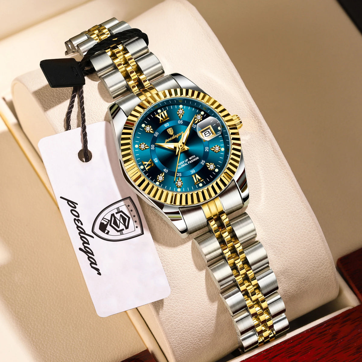 POEDAGAR Elegant Women's Watch Waterproof Luminous Date Fashion Ladies Wristwatch Stainless Steel Quartz Watches For Women Reloj