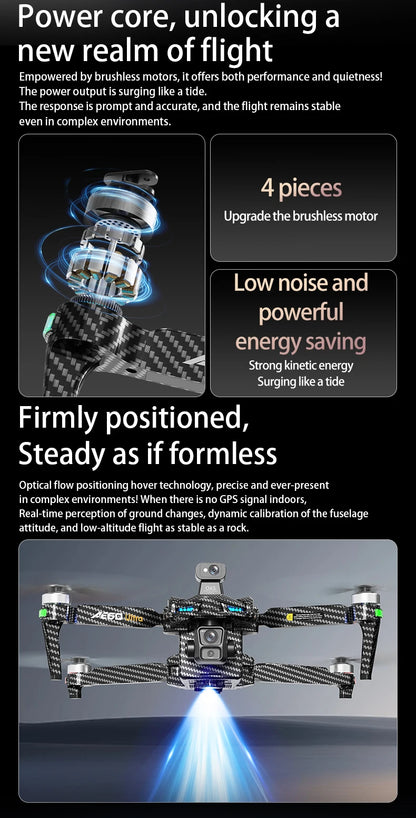 AE60 GPS Drone Profesional 8K HD Camera 3-axis Gimbal Aerial Brushless Motors 20KM Obstacle Avoidance FPV Airdrop Fishing Drone