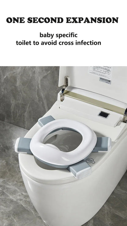 New 3-in-1 Travel Potty Portable Kids Potty Folding Safe Silicone Baby Potty Training Seat  Family Outdoor Kids Toilet Seat