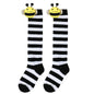 Halloween Knee High Socks Cosplay Striped Stockings for Halloween Girls Bee Costume 7-12Years