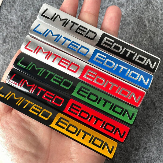 3D Aluminium Limited Edition Emblem Metal Sticker Car Body Rear Window Refit Decoration Decal Motorcycle Sticker
