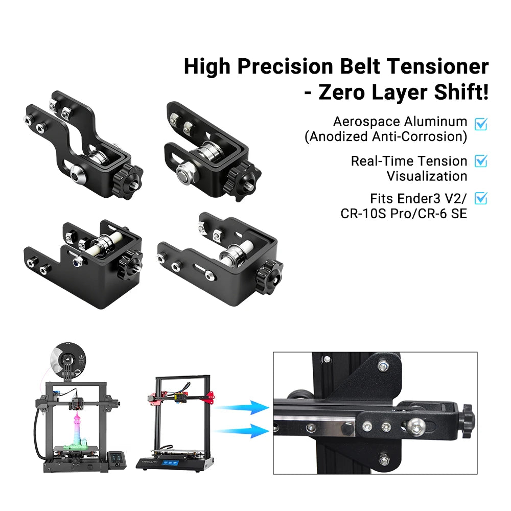 Synchronous Belt Tensioner 2020 X Axis V-Slot Profile 4040 Y Axis Belt Stretch Straighten Tensioner For Ender 3/V2/Pro/CR-10/10S