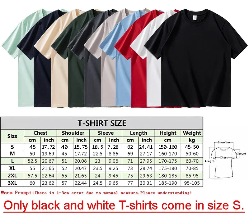 Customized Cotton Printed T-shirts Men Fashion Short Sleeve Round Neck Tshirt Women Personality Casual Tee Tops Camiseta