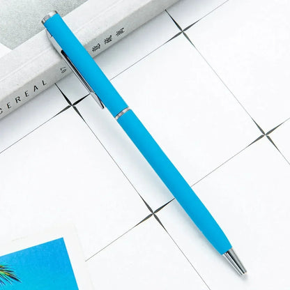 50 Pcs Metal Ballpoint Pen Rose Gold Pen Custom Logo School&office Supplies Stationery Business Gift Lettering Engraved Name