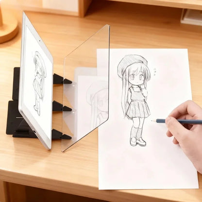 1pc Optical Drawing Projector Board Adjustable Brightness Tracing Sketching Painting for Artists Students Home Studio Classroom