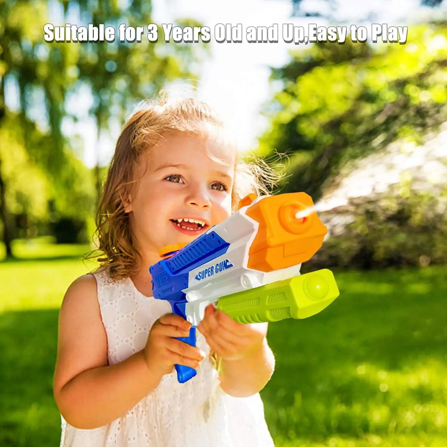 400CC Water Guns Toy for Kids Adults Summer Super Blaster Soaker Long Range Squirt Guns Outdoor Toy for Swimming Pool Beach Lawn