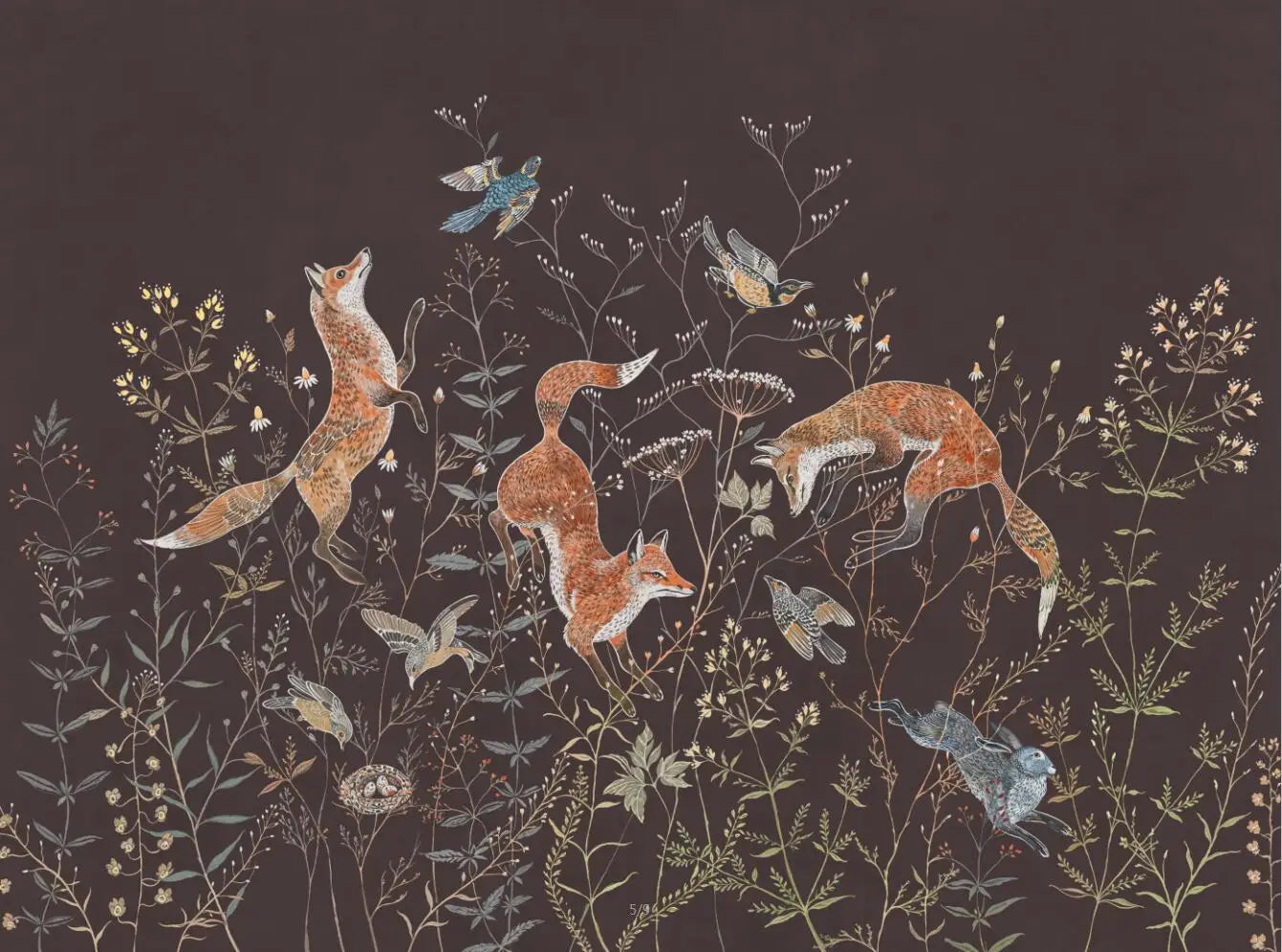 custom Animal floral American wallpaper for children's room Nordic boys and girls bedroom warm Milu deer wall paper wall cloth