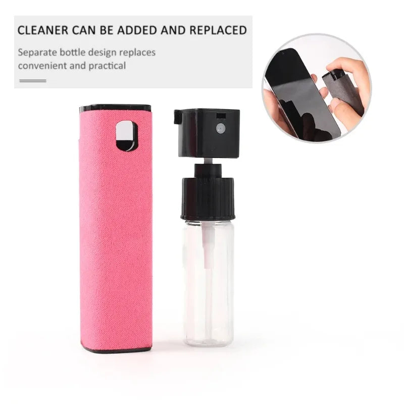 Microfiber Screen Cleaner Spray Bottle Mobile Phone Tablet Laptop Display Screen Cleaning Wipe Press Spray Bottle Without Liquid