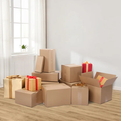 Moving Boxes Medium 12"L X 10"W X 8"H,50-Pack | Corrugated Cardboard Box for Packing, Shipping and Storage 3mm Thick