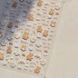 Collage Text English Letter Musical Note Star Graffiti Colorful 5D Love Heart Bowknot Nail Art Sticker Adhesive Manicure Decals