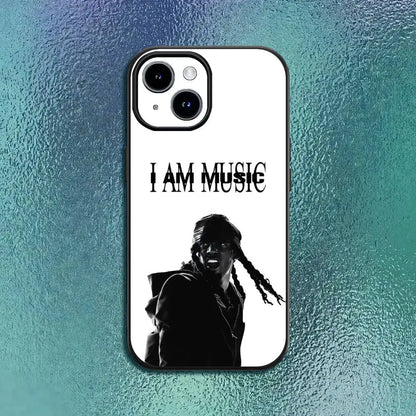 I AM MUSIC Playboi C-Carti Phone Case For IPhone 11 12 13 14 15 16Pro Max Plus Classic Black Soft Shell