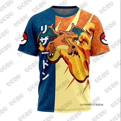 3D Full Print T-shirt Boys Girls Purple Lightning Anime Casual Oversized Children Short Sleeve Tops
