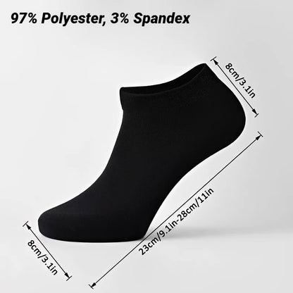10/40 Pairs Men's Boat Socks Business Sport Sweat Absorption Mature Summer Autumn Solid Color Non Pilling Versatile Ankle Unisex