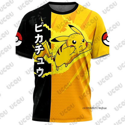 3D Full Print T-shirt Boys Girls Purple Lightning Anime Casual Oversized Children Short Sleeve Tops
