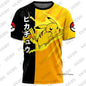 3D Full Print T-shirt Boys Girls Purple Lightning Anime Casual Oversized Children Short Sleeve Tops