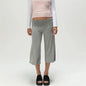 Women Fold Over Waist Gaucho Pants Low Rise Cropped Wide Leg Capri Pants Summer Foldover Culottes Yoga Pants Pajama Bottoms