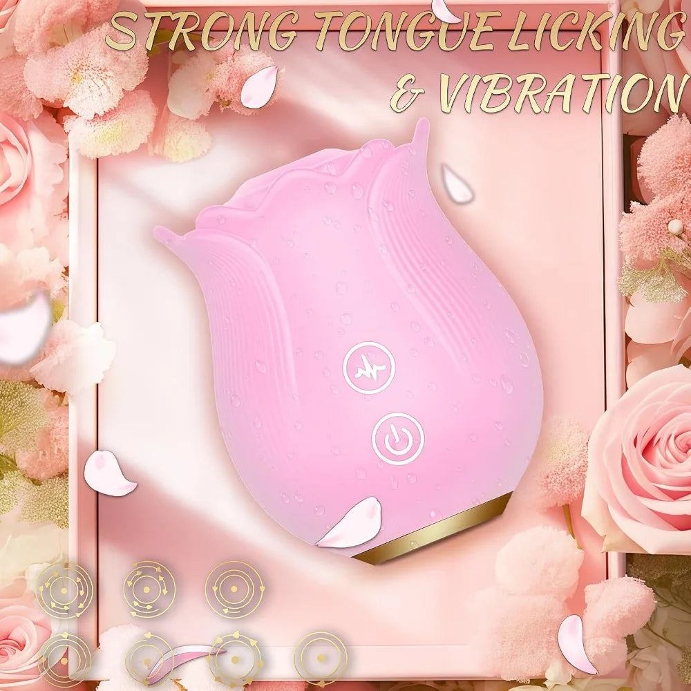10 Speed Rose Suker Vibrator G-spot Dildo Clitoris Stimulating Sucking Female Sex Toy USB Rechargeable Rose-shaped Mini Massager