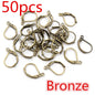 30-50pcs/lot Gold Silver French Lever Earring Hooks Wire Settings Base Hoops Earrings For DIY Jewelry Making Supplies Wholesale