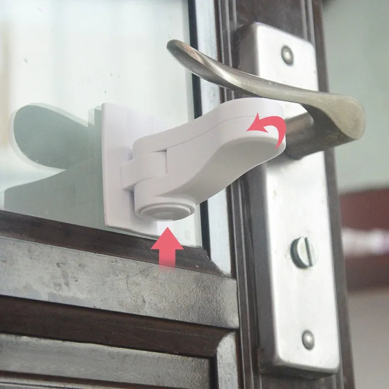 Home Universal ABS Protection Device for Children Safety ABS Anti-open Handle Locks Door Lever Lock Baby Kids Safety Doors Lock