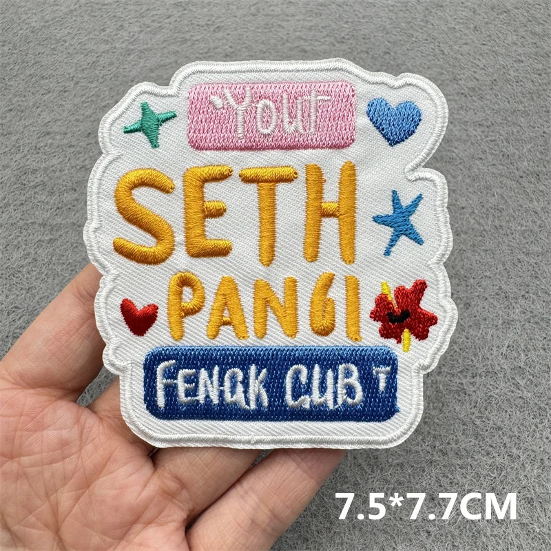 Cartoon Embroidered Patches For Clothing Slogan Letters Embroidery Patch For Clothes Iron On Patches On Clothes Jackets DIY