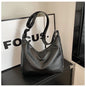 HOMEFISH Leather Commuter Vintage Casual Tote Bag Maillard Stylish Crossbody Bags for Women Texture Large Capacity Temperament