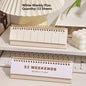53 sheets Simple Horizontal 53 Weekends Weekly Plan Undated Coil Spiral Weekly Planner Student Schedules Memo Pad Plan Calendar
