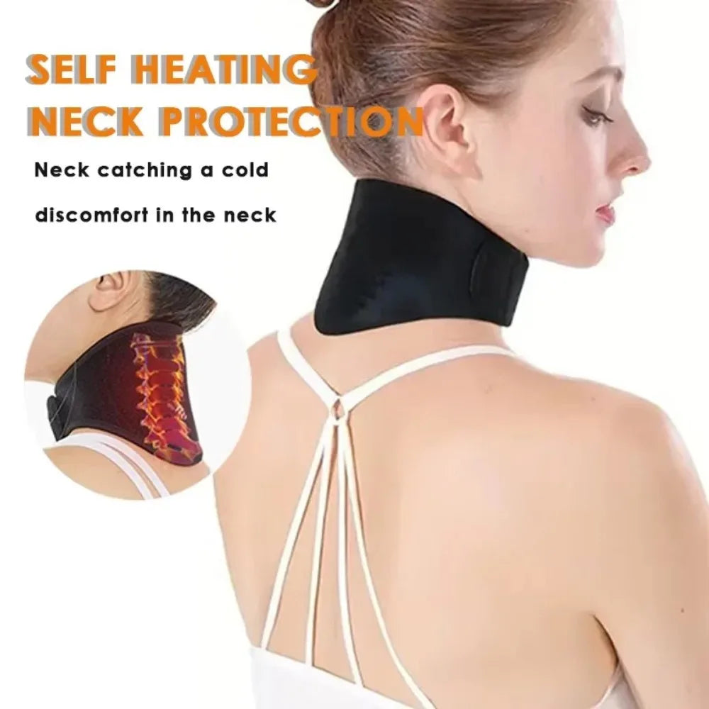 Self-heating neck support frame, equipped with magnetic neck massage function, provides relaxation and warmth without the need