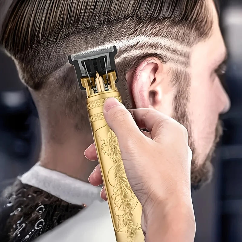 2025 T9 HairClipper Beard Shaving Body Hair Trimmer Clippers Electric Machine Men Haircut Machine  Barber ShaverDragon Carved