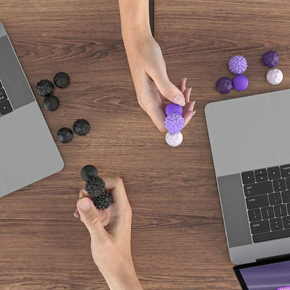 Fidget Toys Magnetic Stress Balls for Adults Silicone Stress Relief Sensory Toy Finger Toy for Office Decoration 4 Fun Textures