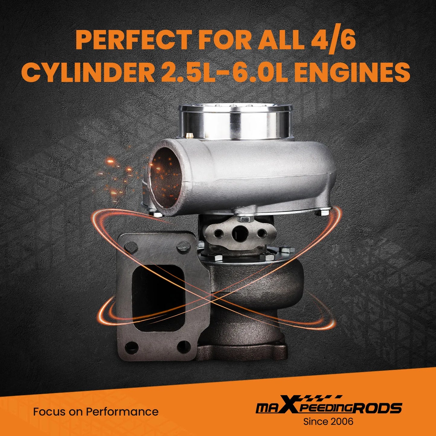 Universal GT3582 GT35 Turbo Anti Surge A/R 0 .63 0.7 Housing Turbocharger up to 600HP 4 Bolt Turbolader