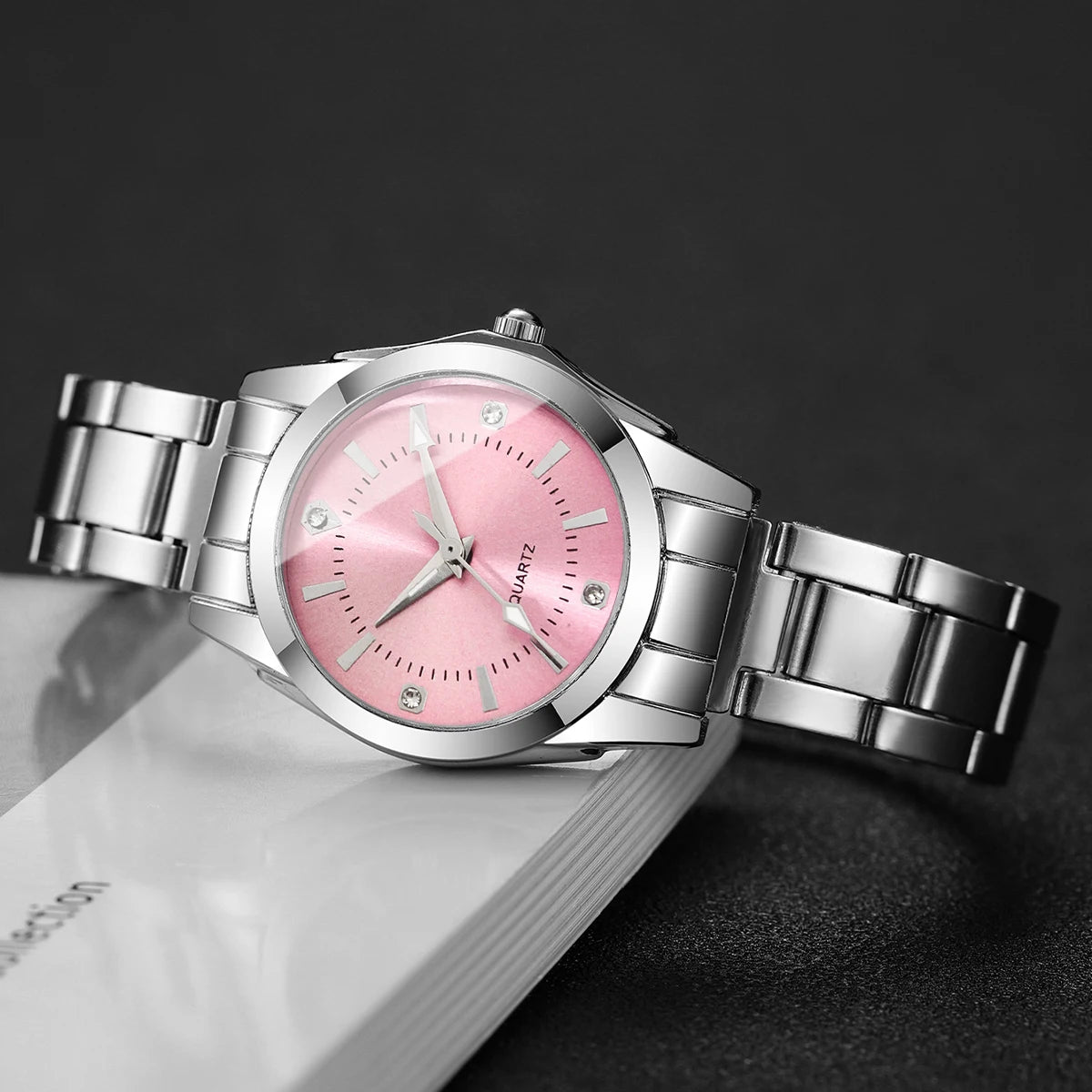 Fashion Rhinestone Women Watches Casual Quartz Wrist Watches For Ladies Clock Reloj Mujer（Without box）