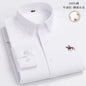 100% Cotton Oxford Shirt For Men's Long Sleeve Solid Casual Business Regular-Fit Formal Dress Shirts Social Blouse Male Clothes