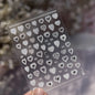 1Sheet 5D Soft Embossed Relief Nail Stickers Cute Daisies Self Adhesive Slider Stickers Press On Nails DIY Japanese Nail Art Dec