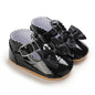 2025Black Fashion Newborn Party Princess Shoes  Boys And Girls' First Step Walking Shoes Rubber Soled Anti Slip Baby Shoes 0-18M