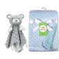 Custom Name Baby Blanket Personalized Baby Shower Gift Soft Minky Dot 2-in-1 Blanket & Lovey Set for Boys Girls