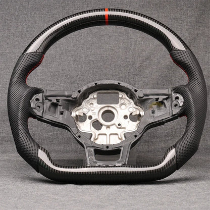 Carbon Fiber Steering Wheel Leather For Volkswagen Golf 7 7.5 GTI GTD GTE R 2013-2020 Polo GTI Tiguan Passat DSG