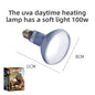 SuperRep Frosted UVA Reptile Heat Lamp-Daylight Basking Bulb for Tortoises & Bearded Dragons-Gentle Warming Light for Terrariums