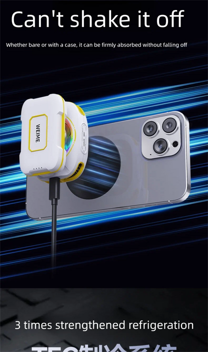 Magnetic Phone Semiconductor Cooler with Rechargeable Battery - 3000mAh Portable Phone Cooler for Gaming & Live Streaming, Clip-