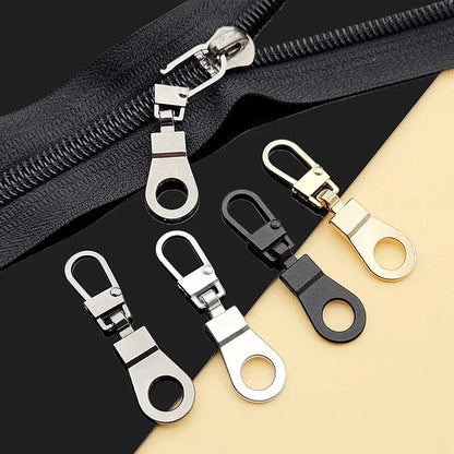 10Pcs Metal Zipper Head Replacement Detachable Zipper Puller Tab Repair Kit for Luggage Suitcase Purses Bags Accessories