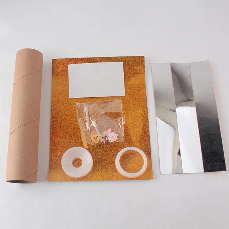 DIY Rotating Kaleidoscope Kits Scientific Experiment Teaching Tools Hands-Eyes Cooperation Educational Toys For Children Gifts.