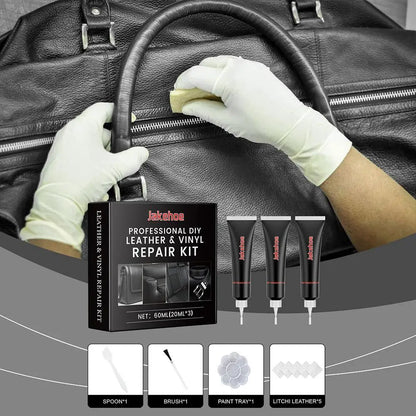 60ml Car Care Kit Liquid Leather Skin Refurbish Repair Tool Auto Seat Sofa Coats Holes Scratch Cracks Restoration Black