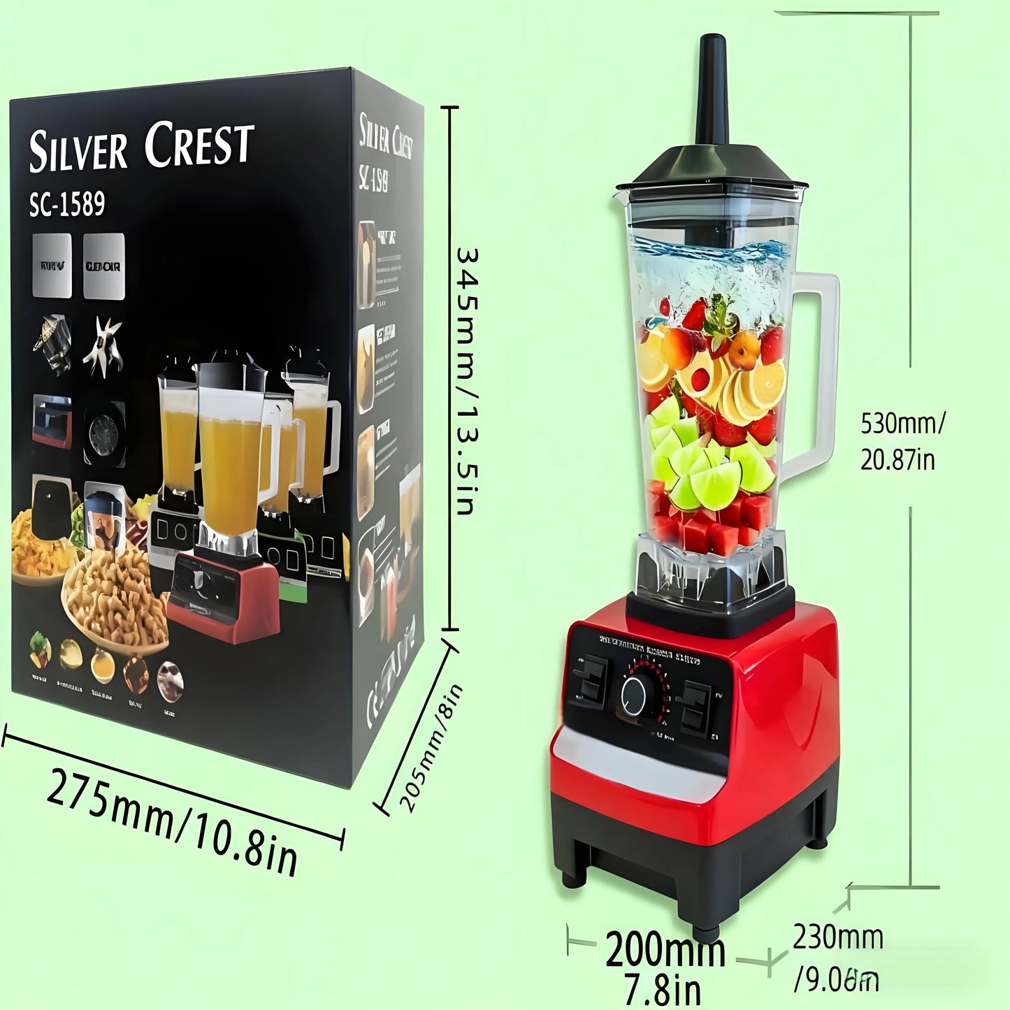 Home Use BPA-Free Jar Blender Perfect for Drinks 6 Free Gifts Included