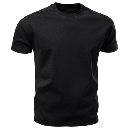 AIOPESON Men's Cotton O-Neck T-Shirt Soft Touch Comfortable Solid Color 8 Options Breathable Lightweight Casual Daily Tee